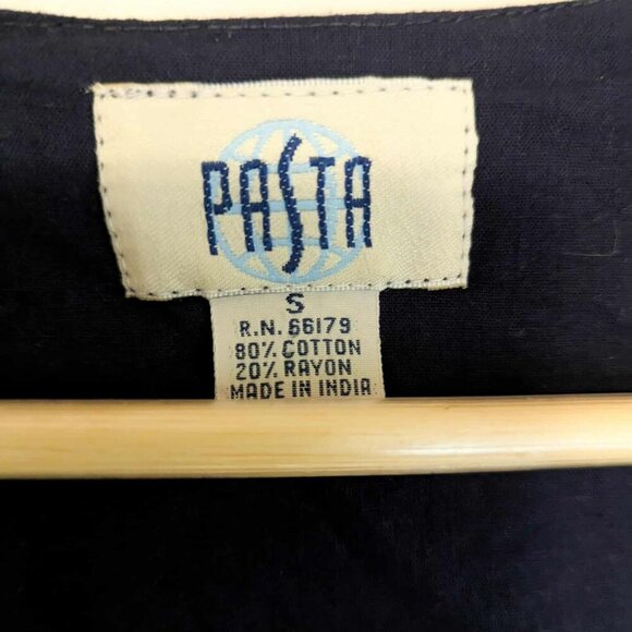 Vintage Denim-Front Button-up Floral Vest - Picture 2 of 3